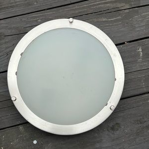 Silver indoor/outdoor light